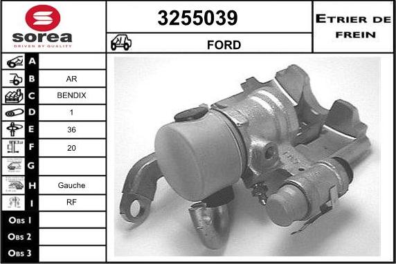 Sera 3255039 - Тормозной суппорт autosila-amz.com