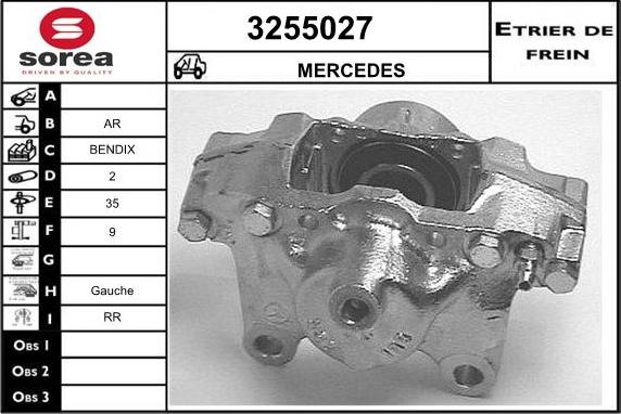 Sera 3255027 - Тормозной суппорт autosila-amz.com