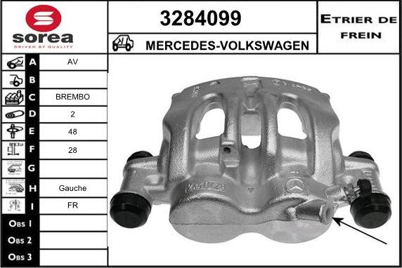 Sera 3284099 - Тормозной суппорт autosila-amz.com