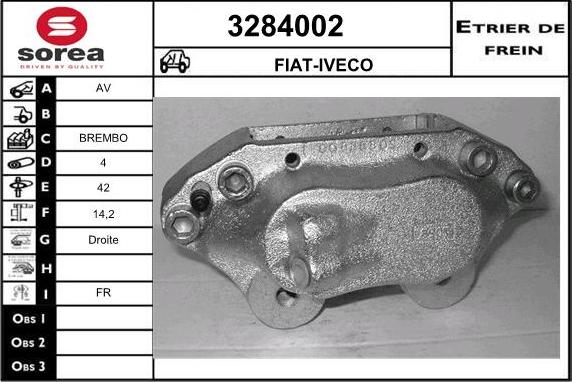 Sera 3284002 - Тормозной суппорт autosila-amz.com