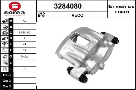 Sera 3284080 - Тормозной суппорт autosila-amz.com