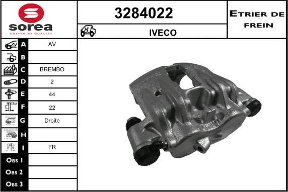 Sera 3284022 - Тормозной суппорт autosila-amz.com