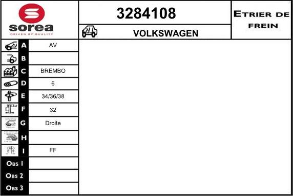 Sera 3284108 - Тормозной суппорт autosila-amz.com