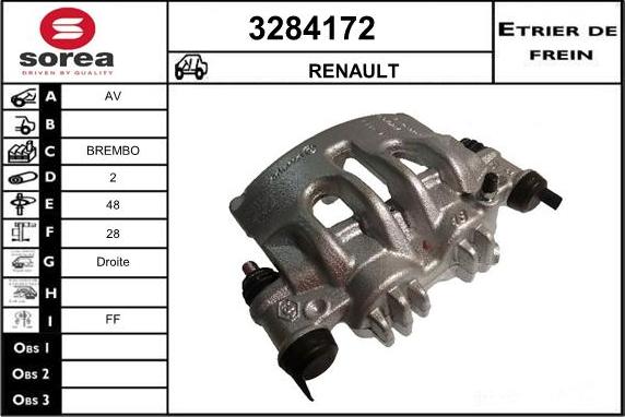 Sera 3284172 - Тормозной суппорт autosila-amz.com