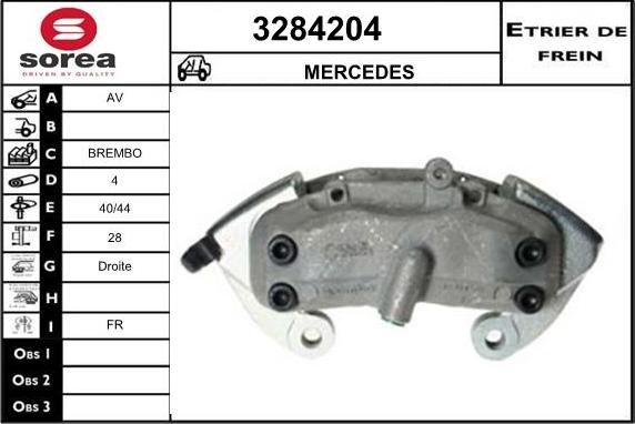 Sera 3284204 - Тормозной суппорт autosila-amz.com