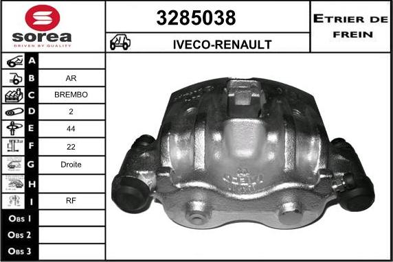 Sera 3285038 - Тормозной суппорт autosila-amz.com