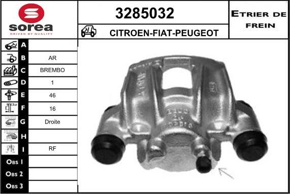 Sera 3285032 - Тормозной суппорт autosila-amz.com