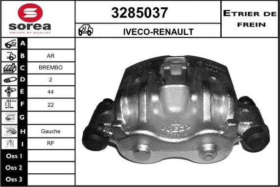 Sera 3285037 - Тормозной суппорт autosila-amz.com