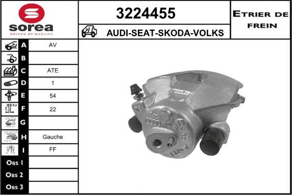 Sera 3224455 - Тормозной суппорт autosila-amz.com