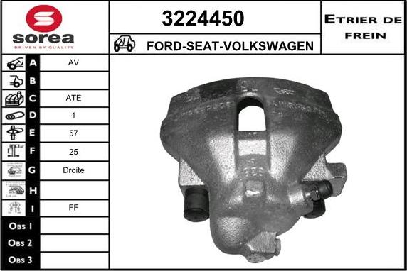 Sera 3224450 - Тормозной суппорт autosila-amz.com