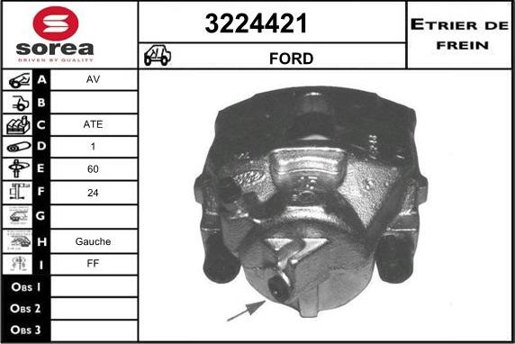 Sera 3224421 - Тормозной суппорт autosila-amz.com