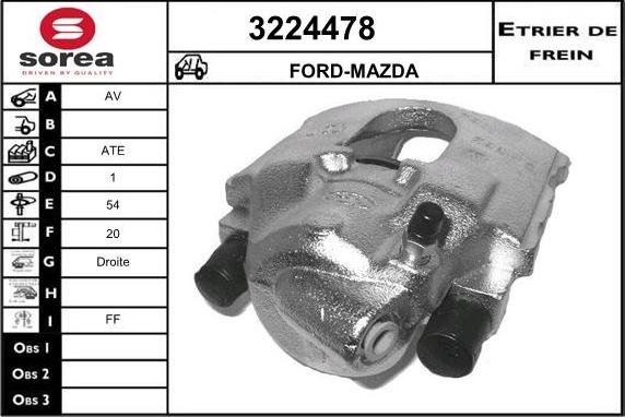 Sera 3224478 - Тормозной суппорт autosila-amz.com