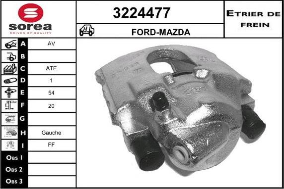 Sera 3224477 - Тормозной суппорт autosila-amz.com