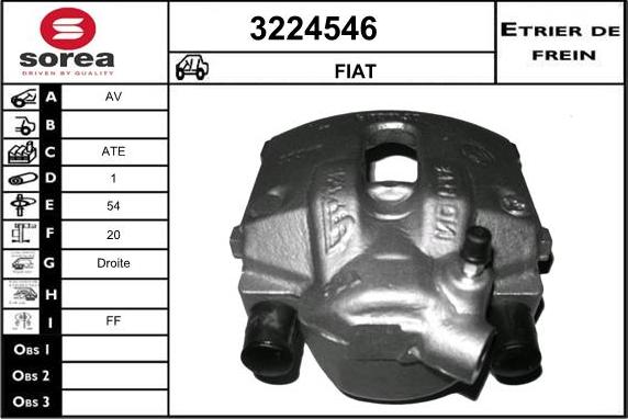 Sera 3224546 - Тормозной суппорт autosila-amz.com