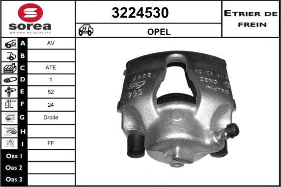 Sera 3224530 - Тормозной суппорт autosila-amz.com