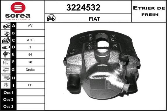 Sera 3224532 - Тормозной суппорт autosila-amz.com