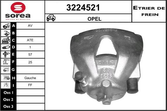 Sera 3224521 - Тормозной суппорт autosila-amz.com