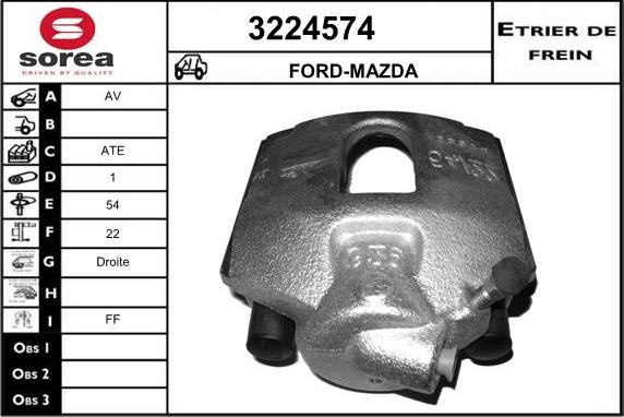 Sera 3224574 - Тормозной суппорт autosila-amz.com