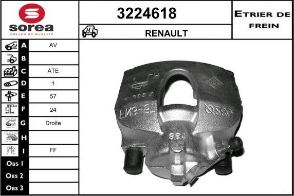 Sera 3224618 - Тормозной суппорт autosila-amz.com