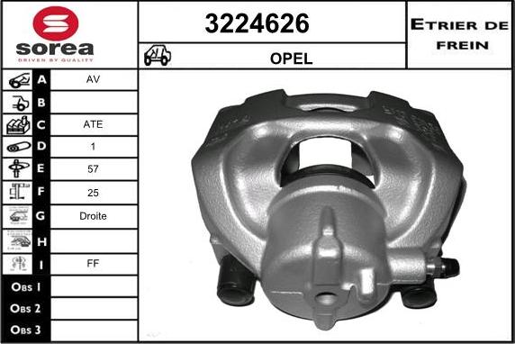 Sera 3224626 - Тормозной суппорт autosila-amz.com