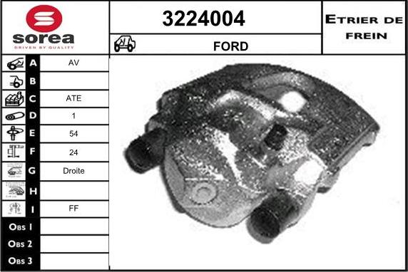 Sera 3224004 - Тормозной суппорт autosila-amz.com