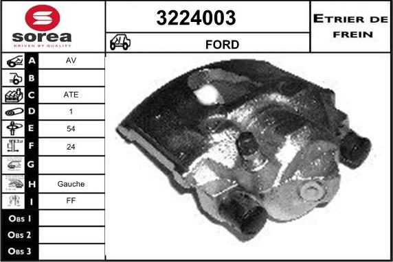 Sera 3224003 - Тормозной суппорт autosila-amz.com