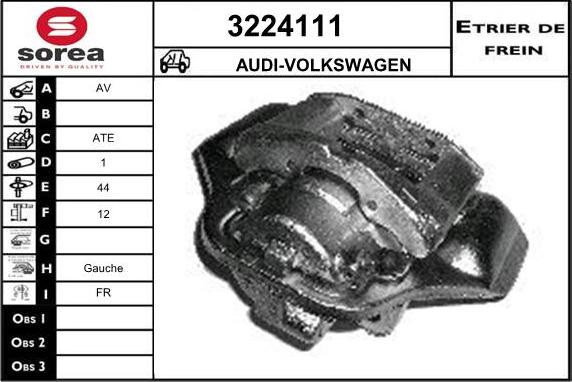 Sera 3224111 - Тормозной суппорт autosila-amz.com