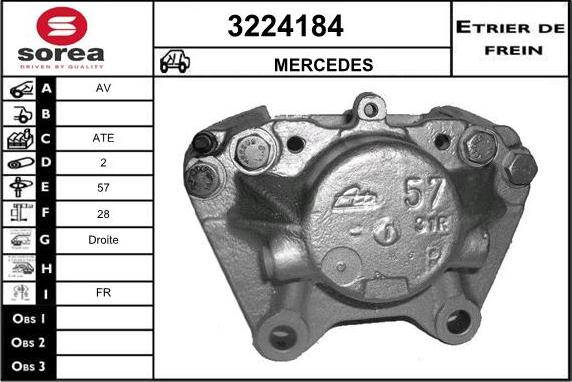 Sera 3224184 - Тормозной суппорт autosila-amz.com