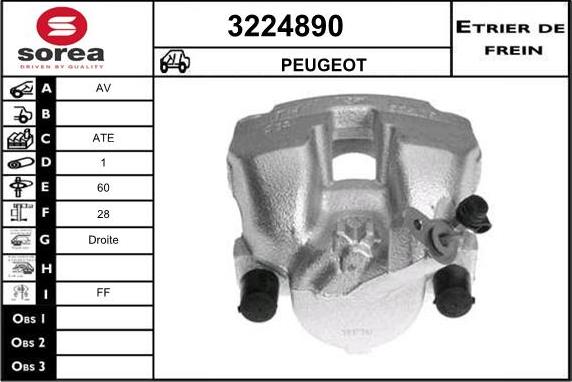 Sera 3224890 - Тормозной суппорт autosila-amz.com