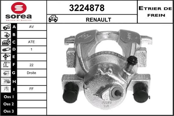 Sera 3224878 - Тормозной суппорт autosila-amz.com