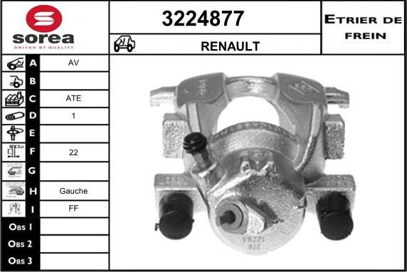 Sera 3224877 - Тормозной суппорт autosila-amz.com