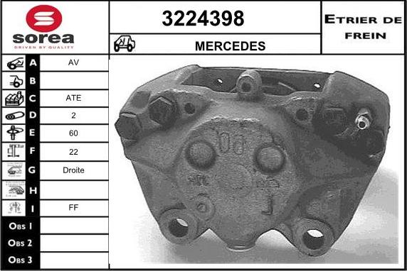 Sera 3224398 - Тормозной суппорт autosila-amz.com