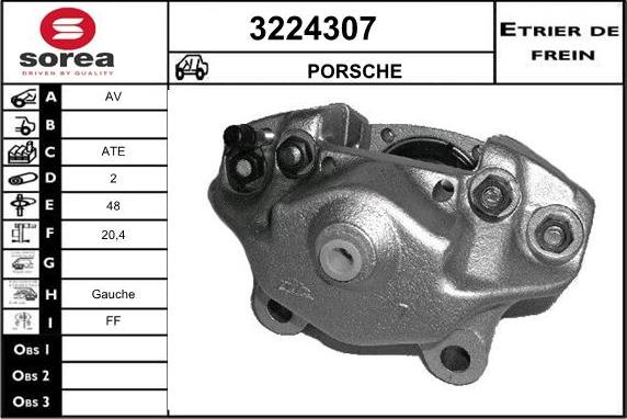 Sera 3224307 - Тормозной суппорт autosila-amz.com