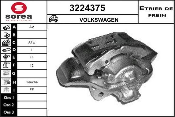 Sera 3224375 - Тормозной суппорт autosila-amz.com