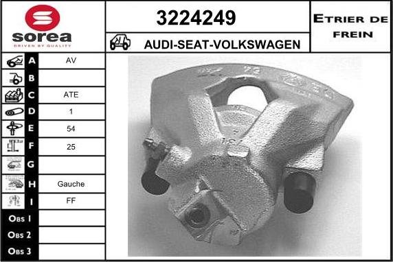 Sera 3224249 - Тормозной суппорт autosila-amz.com