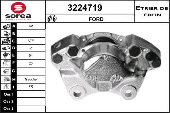 Sera 3224719 - Тормозной суппорт autosila-amz.com