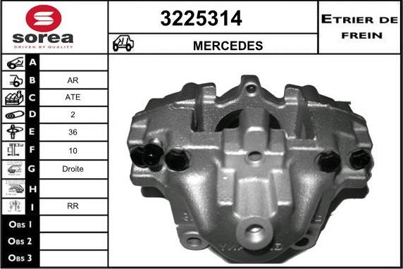 Sera 3225314 - Тормозной суппорт autosila-amz.com