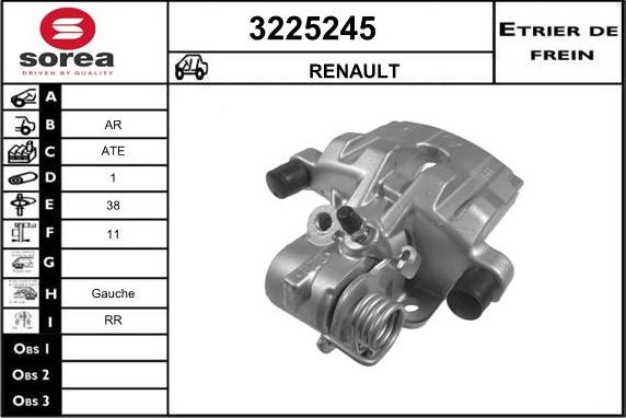 Sera 3225245 - Тормозной суппорт autosila-amz.com