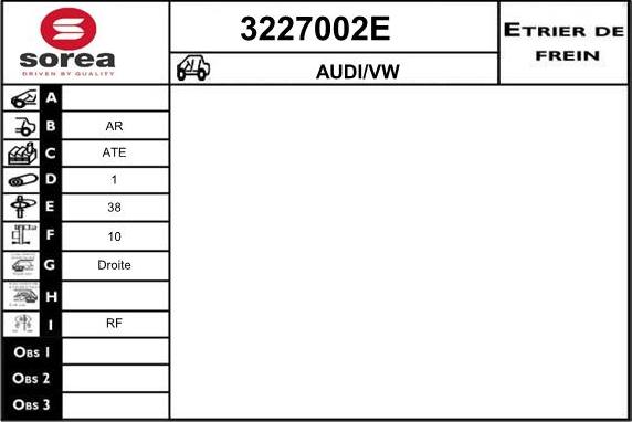 Sera 3227002E - Тормозной суппорт autosila-amz.com