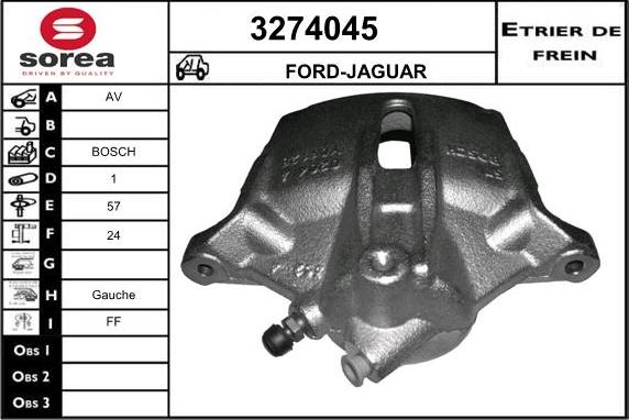 Sera 3274045 - Тормозной суппорт autosila-amz.com