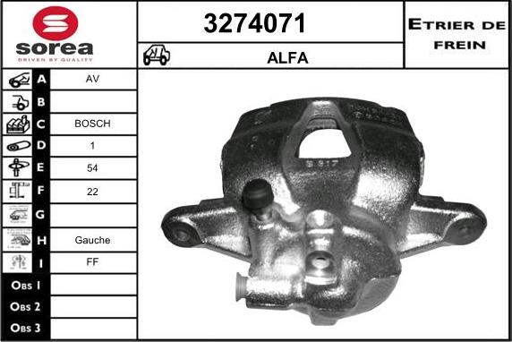 Sera 3274071 - Тормозной суппорт autosila-amz.com