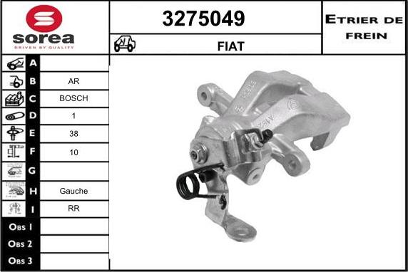 Sera 3275049 - Тормозной суппорт autosila-amz.com