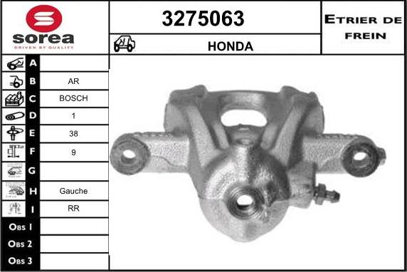 Sera 3275063 - Тормозной суппорт autosila-amz.com