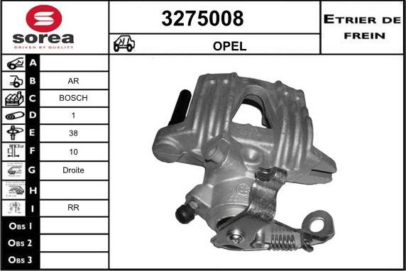 Sera 3275008 - Тормозной суппорт autosila-amz.com