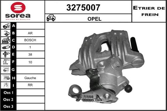 Sera 3275007 - Тормозной суппорт autosila-amz.com