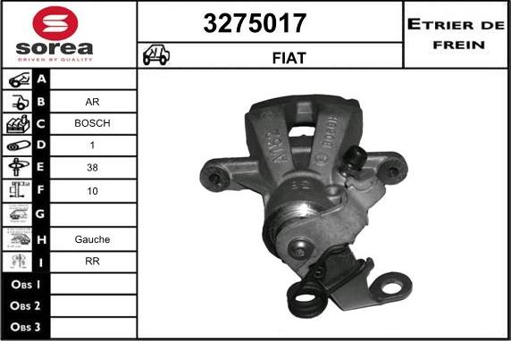 Sera 3275017 - Тормозной суппорт autosila-amz.com