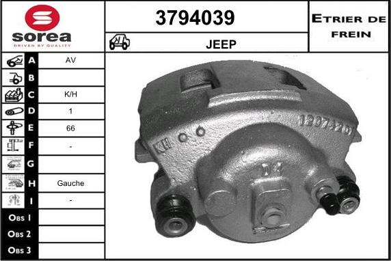 Sera 3794039 - Тормозной суппорт autosila-amz.com