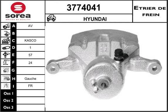 Sera 3774041 - Тормозной суппорт autosila-amz.com