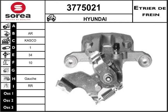 Sera 3775021 - Тормозной суппорт autosila-amz.com