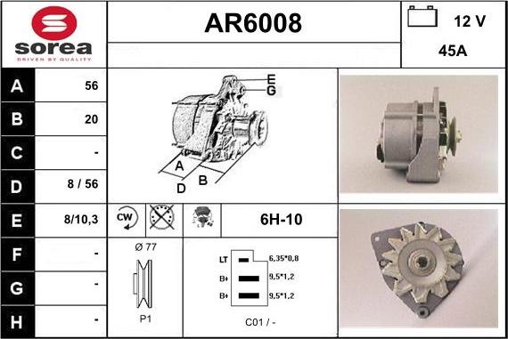 Sera AR6008 - Генератор autosila-amz.com